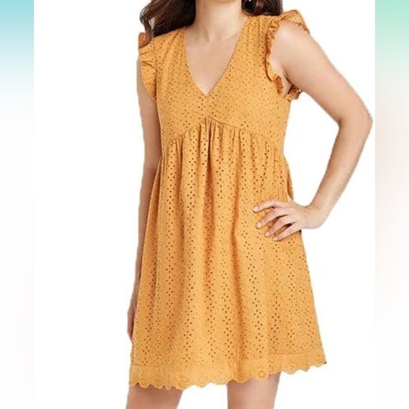 KNOX Rose Ruffle Short Sleeve Eyelet A-Line Dress (Sz XS) - Picture 7 of 12